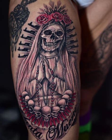 santa muerte tattoo ideas|saint of death tattoo.